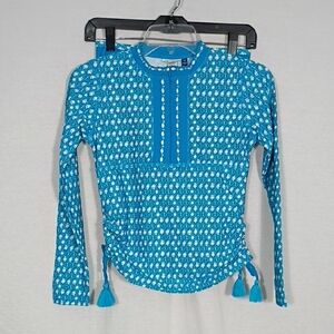 NWT Cabana Life Palm Valley Rashguard  Top Boy Short Bottom Girls Size 14 Summer